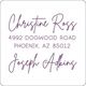 Modern Script Couples Square Address Labels in a Jar Image 2 of 2